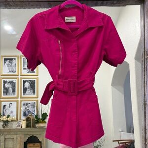 Finders Keepers Pink Belted Jumpsuit